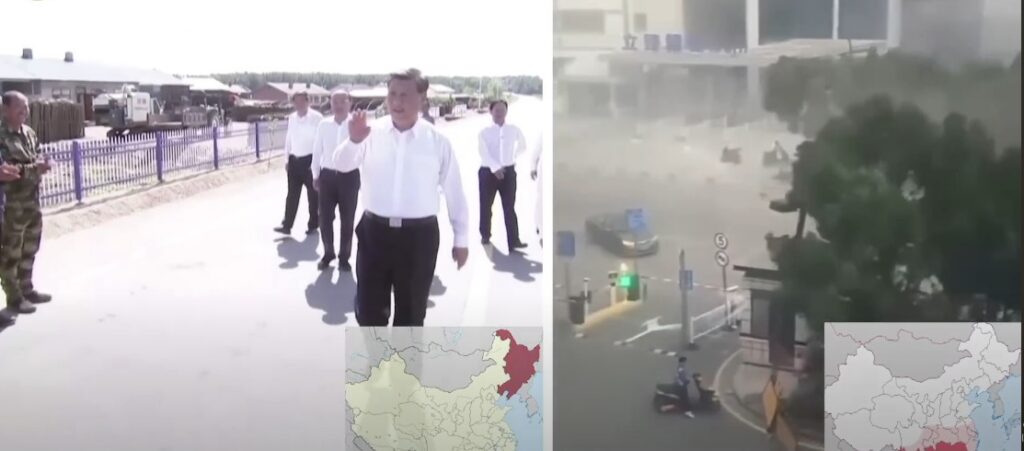Xi's propaganda show to get remove China southern area's disaster 习近平的宣传秀消除了中国南方地区的灾难